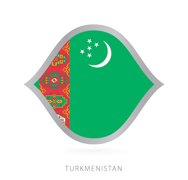 Flaga Turkmenistanu w stylu na międzynarodowe zawody koszykówki