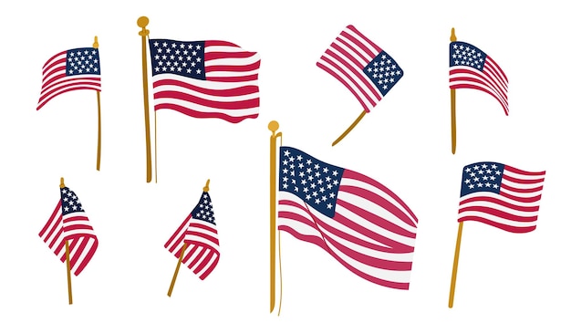 Flaga USA macha na wietrze.