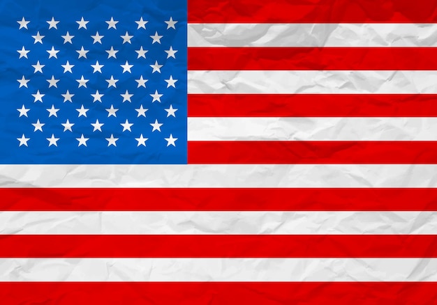 Flaga USA zmięty papier