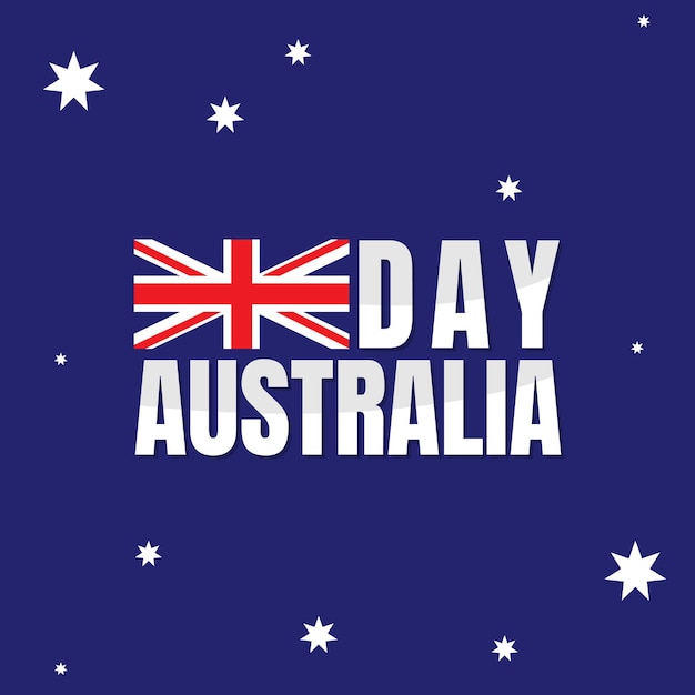 Flaga w kształcie litery tła Australia Day