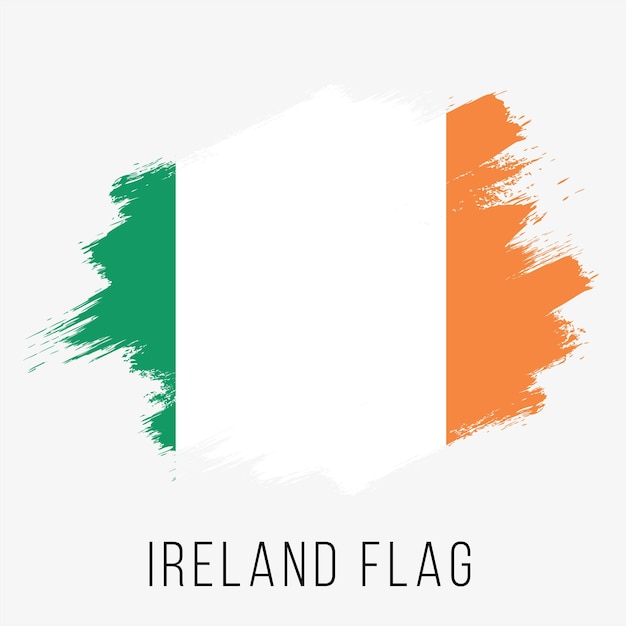 Flaga wektor Irlandii. Flaga Irlandii na Dzień Niepodległości. Flaga Irlandii grunge. Flaga Irlandii