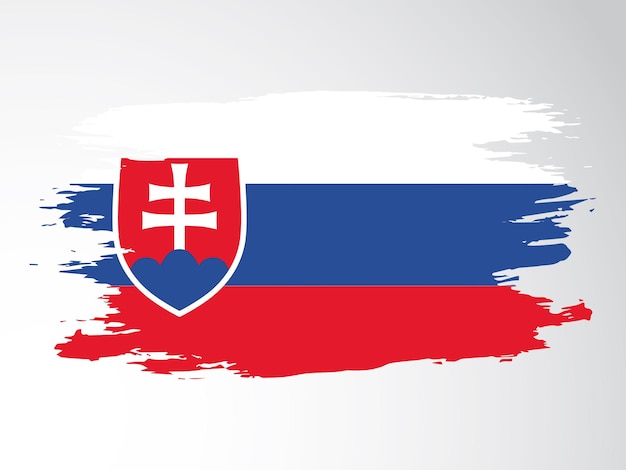 Flaga Wektora Pędzla Słowacji