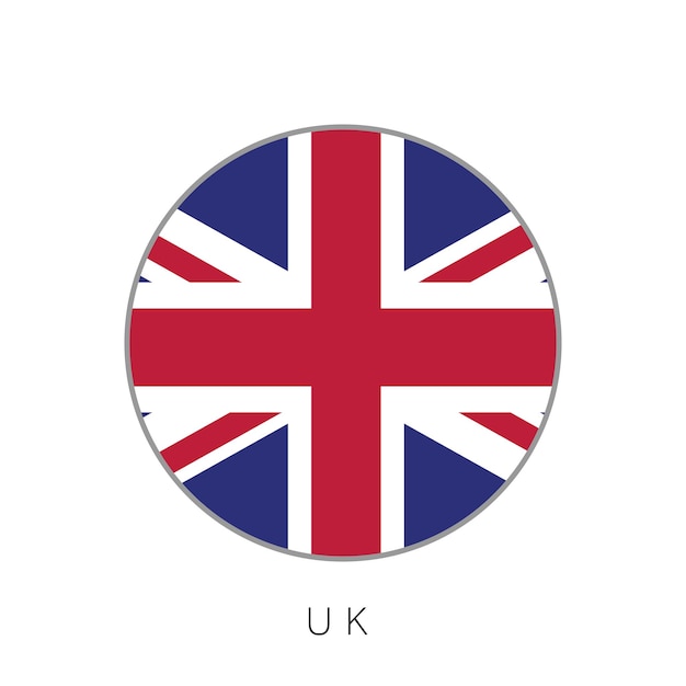 Flaga Wielkiej Brytanii okrągłe koło wektor ikona