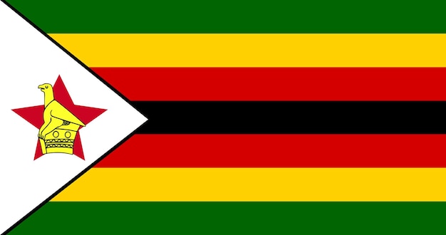 Flaga Zimbabwe W Wektorze