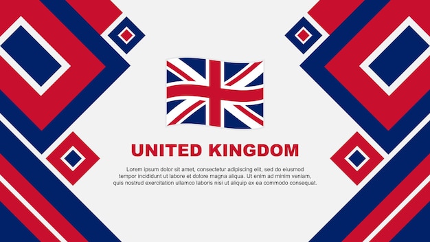 Flaga Zjednoczonego Królestwa Abstract Background Design Template United Kingdom Independence Day Banner Wallpaper Vector Illustration United Kingdom Cartoon