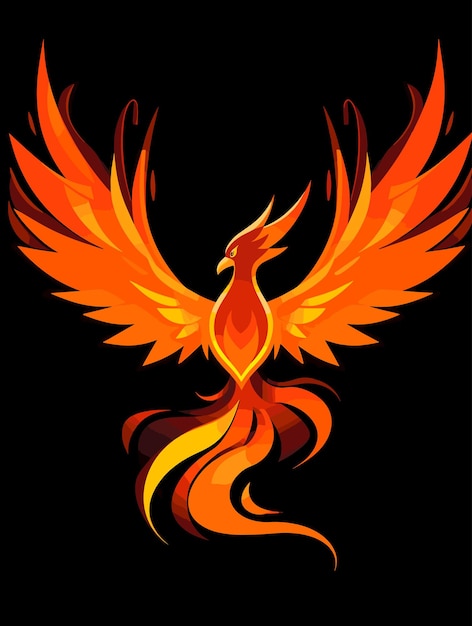 Flame of Creation Freepiks Vector Phoenix Logo Inspiracja