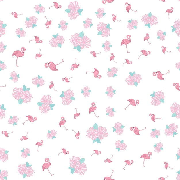 Plik wektorowy flamingo bezszwowy wzór na tle kropek flamingo wektor wzór tła dla tkanin i wystroju wnętrz