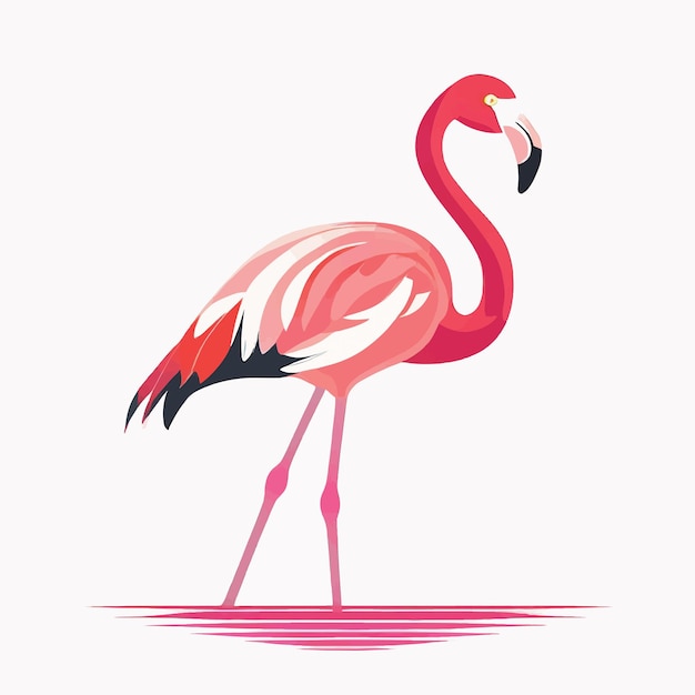 Plik wektorowy flamingo na białym tle