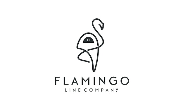 Flamingo Ptak Unikalny Projekt Linii