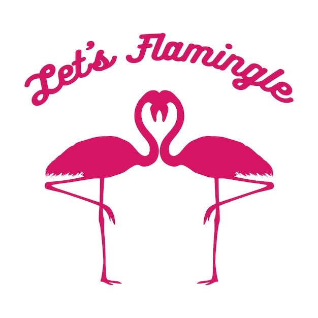 Flamingo ptak wektor sztuki ilustracja na białym tle