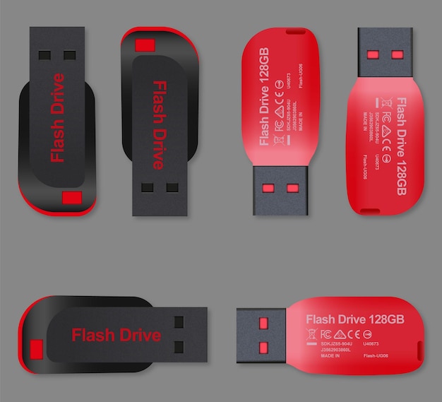 Flash Drive Wektor Rysunek