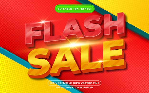 Flash Sale 3d Edytowalny Efekt Tekstowy Komiksowy Tło