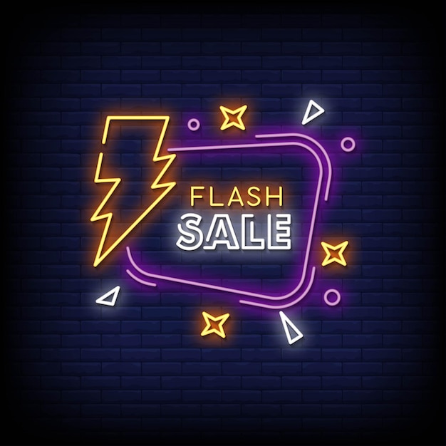 Flash Sale Neon Signs Style Text