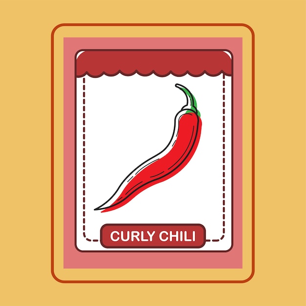 Flashcard Curly Chili