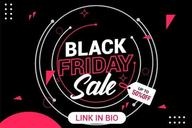 flat black friday Instagram post collection Instagram post black friday sale banner w mediach społecznościowych