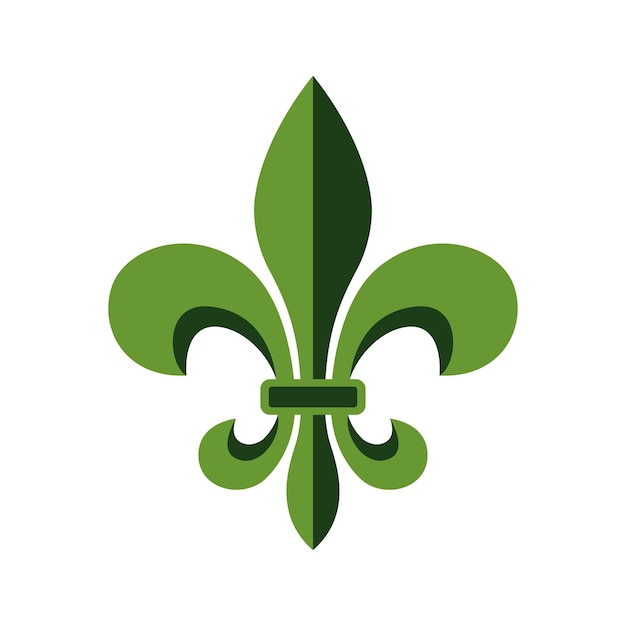 Plik wektorowy fleur de lis heraldyczna ikona wektor szablon projektu w białym tle