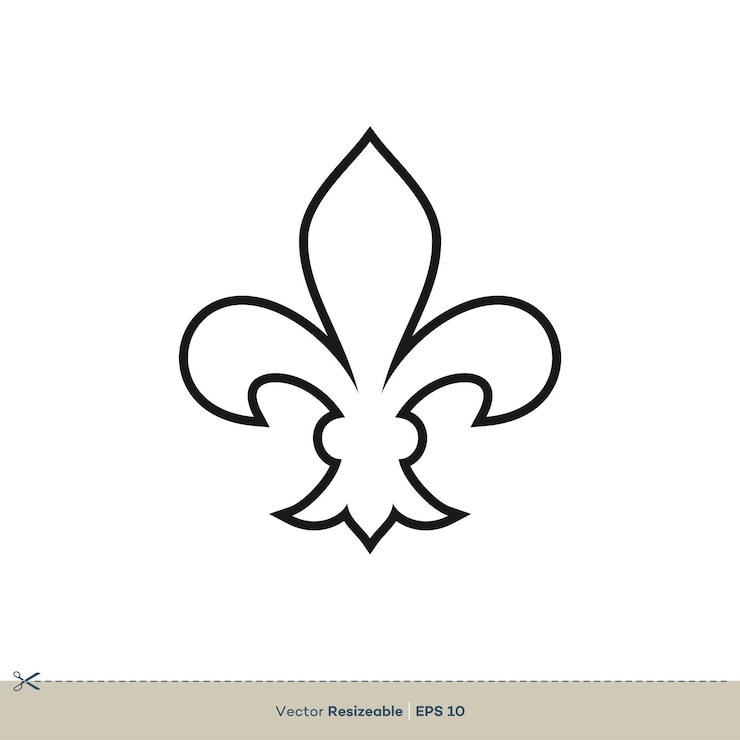 Wektor fleur de lis ikona wektor logo szablon ilustracja projekt wektor eps 10