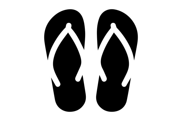 Wektor flip flop modna ikona sandałów