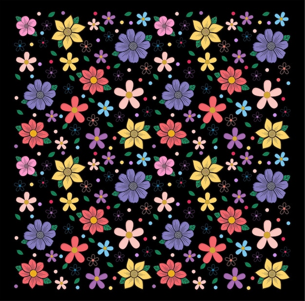 Floral Background Pattern Vector Design Kwiatowy Wzór Tła Vector Design