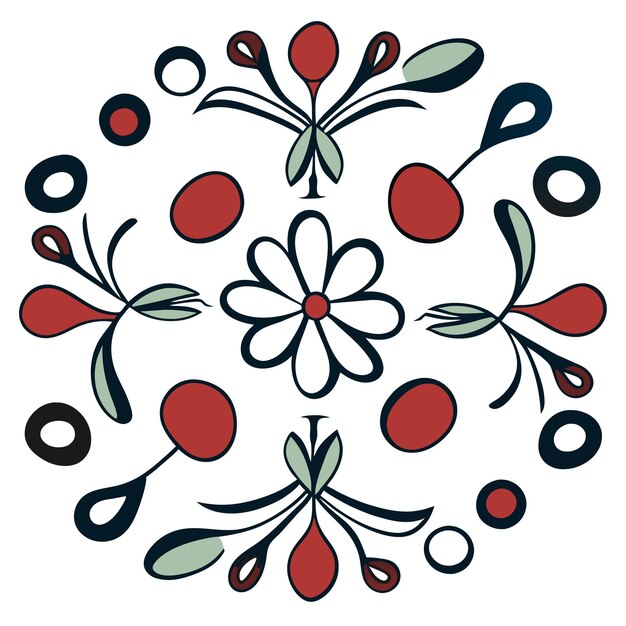 Plik wektorowy floral serenity ręcznie narysowane ramki na czystym białym płótnie