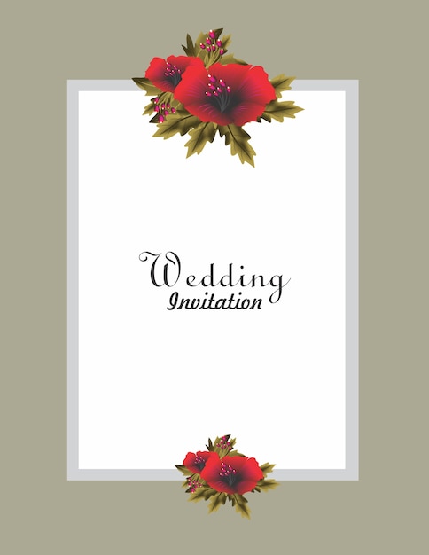 Floral Wedding Card