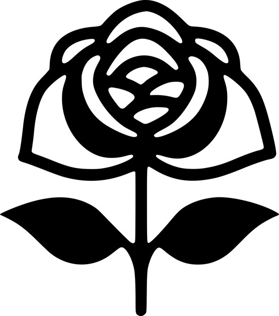 Plik wektorowy flower black and white isolated icon vector illustration