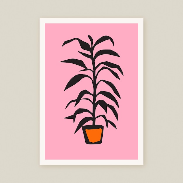 Flower Home Plant Illustration Botaniczny Druk Kwiatowy