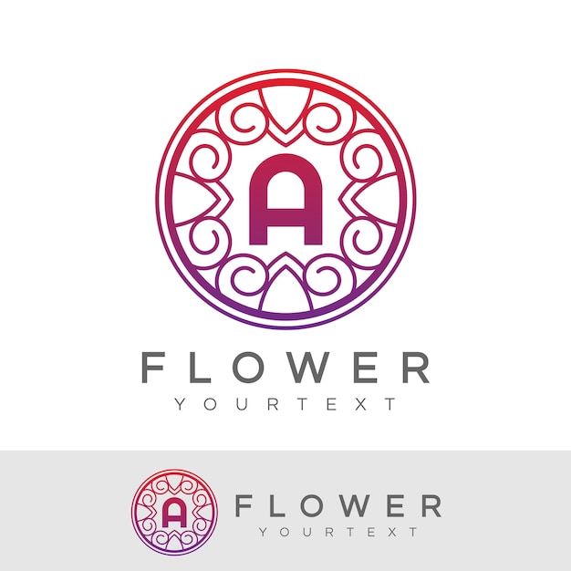 Flower Initial Letter A Projekt Logo