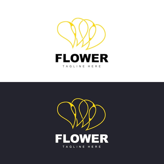 Flower Logo Flower Garden Design Z Prostym Stylem Vector Produkt Marki Beauty Care Natural