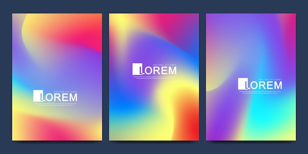 Fluid Gradient Minimal Poster Layout Template Nowoczesny projekt okładki