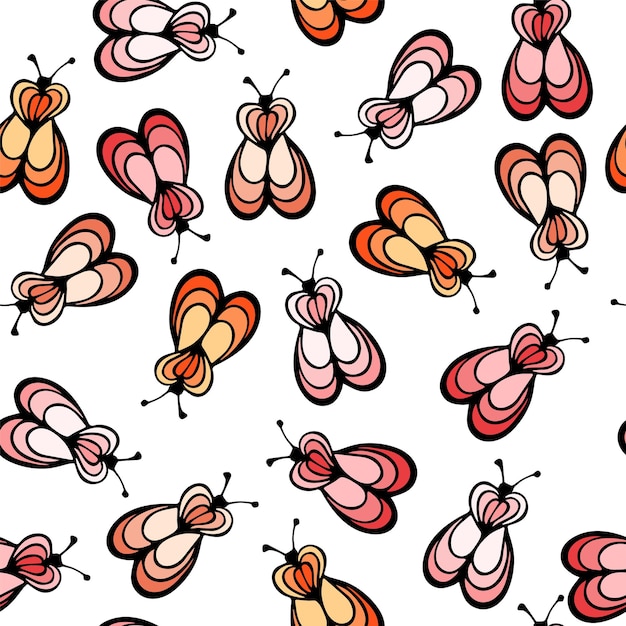 Fly bug owad ilustracja kreskówka wektor wzór