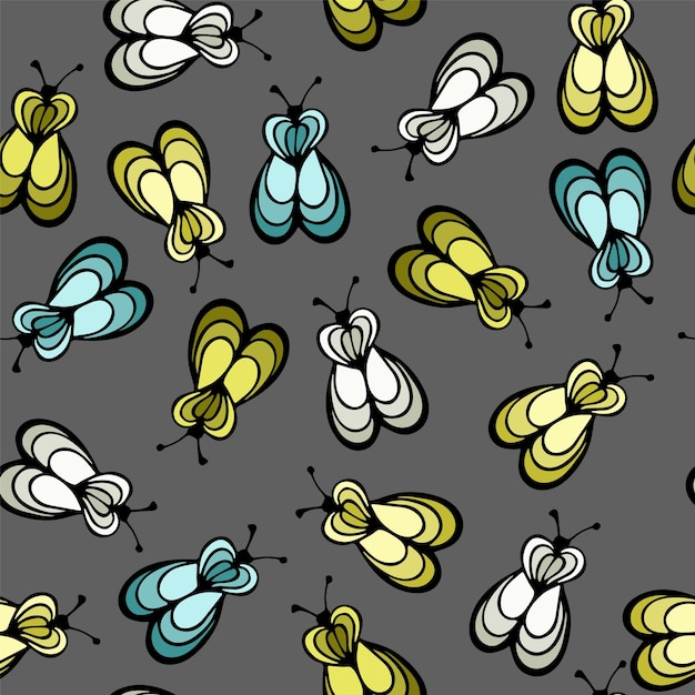 Fly bug owad ilustracja kreskówka wektor wzór