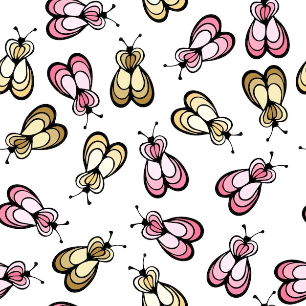 Fly bug owad ilustracja kreskówka wektor wzór