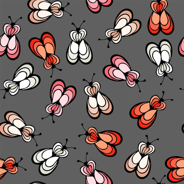 Fly bug owad ilustracja kreskówka wektor wzór