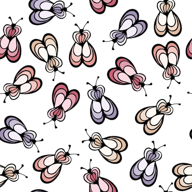 Fly bug owad ilustracja kreskówka wektor wzór