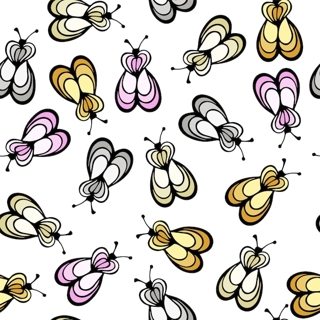 Fly bug owad ilustracja kreskówka wektor wzór