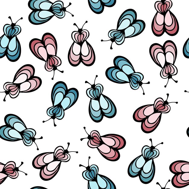 Fly bug owad ilustracja kreskówka wektor wzór