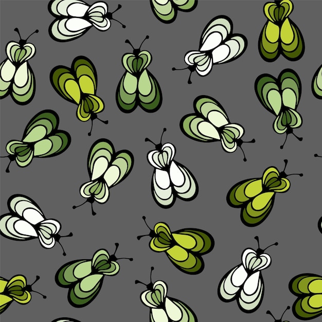Fly bug owad ilustracja kreskówka wektor wzór