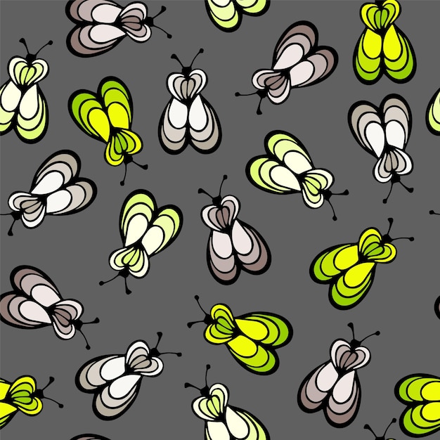 Fly bug owad ilustracja kreskówka wektor wzór