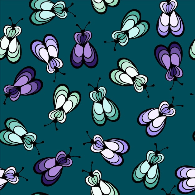 Fly bug owad ilustracja kreskówka wektor wzór