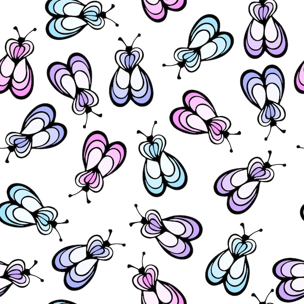 Fly bug owad ilustracja kreskówka wektor wzór