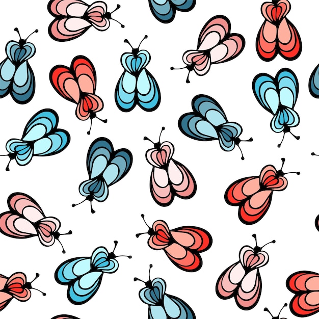 Fly bug owad ilustracja kreskówka wektor wzór