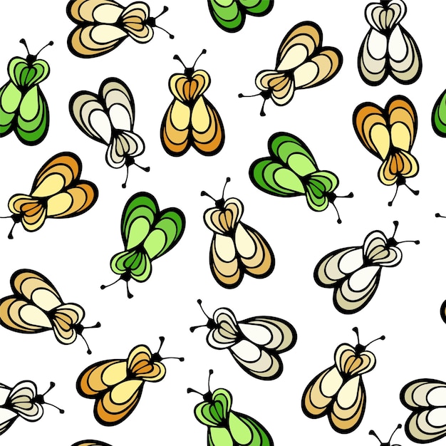 Fly bug owad ilustracja kreskówka wektor wzór