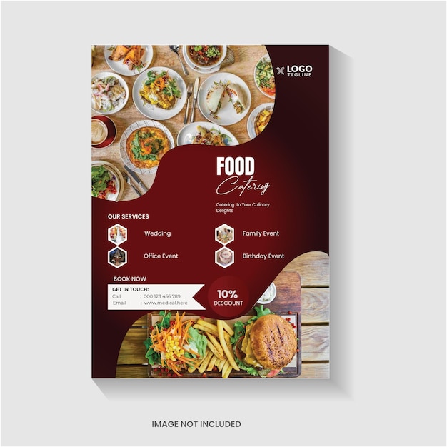 Flyer gastronomiczny dla wydarzeń i promocji restauracji