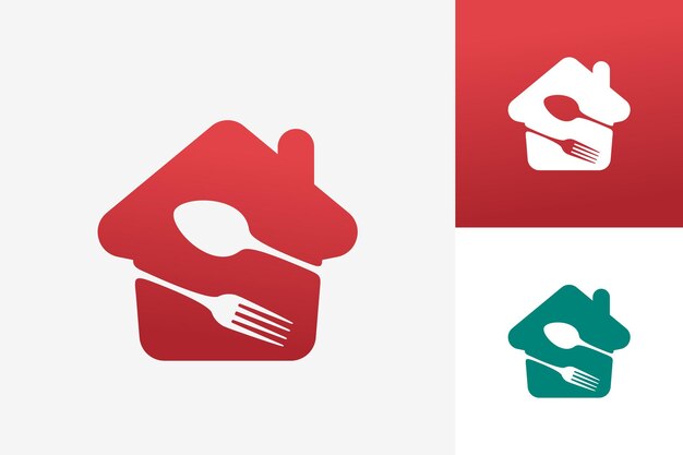 Food Home Logo Szablon Projekt Wektor, Godło, Koncepcja Projektowa, Kreatywny Symbol, Ikona