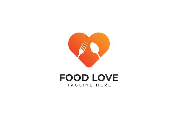 Plik wektorowy food love minimalistyczne logo