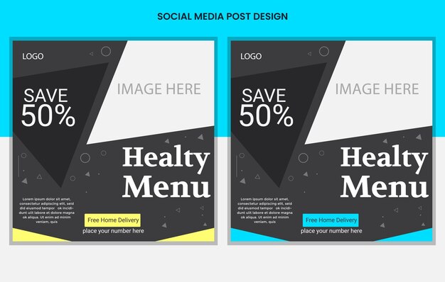 Food Social Media Post Design Template, Restaurant Social Media Post Design, Burger Post Design, Men