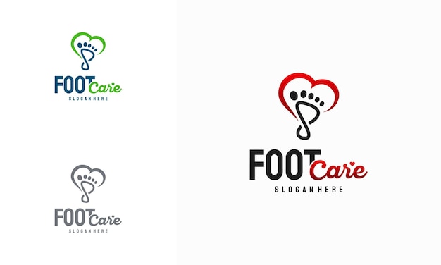 Foot Care Logo Projektuje Koncepcja Wektor Iconic Foot Logo Design Template