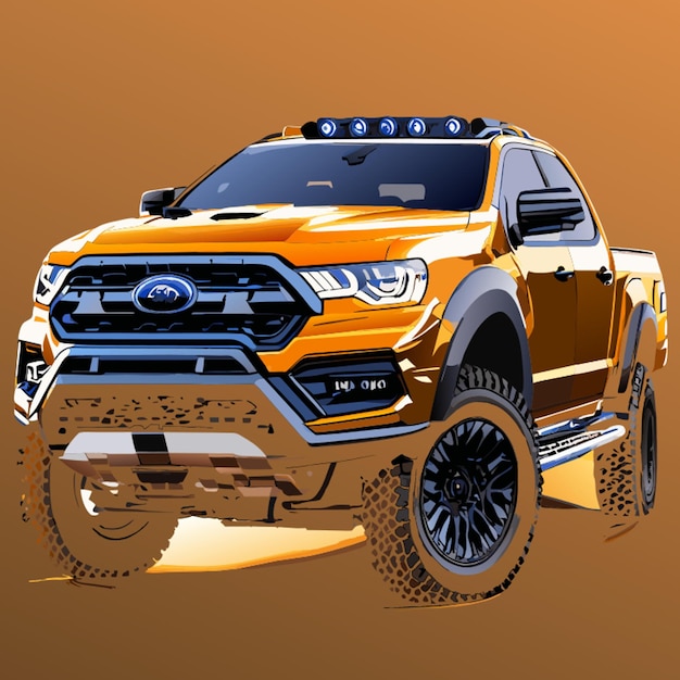 Plik wektorowy ford everest 20l biturbo wildtrak 4x4 10at 4k wysokiej jakości ilustracja wektorowa