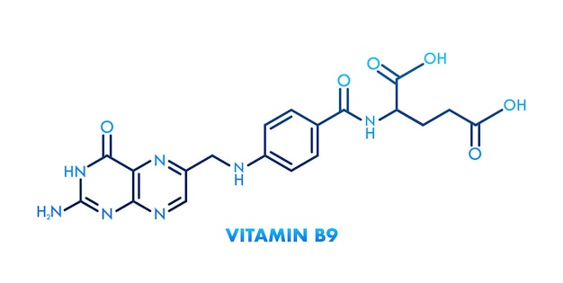 Formuła witaminy B9 Formuła strukturalna witaminy B9